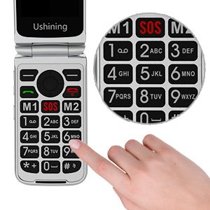 Wholesales Unlocked 2.8 ''+1.77'' 4G LTE Folding Bar Phone for Senior Unlocked Feature Phone Red for Senior